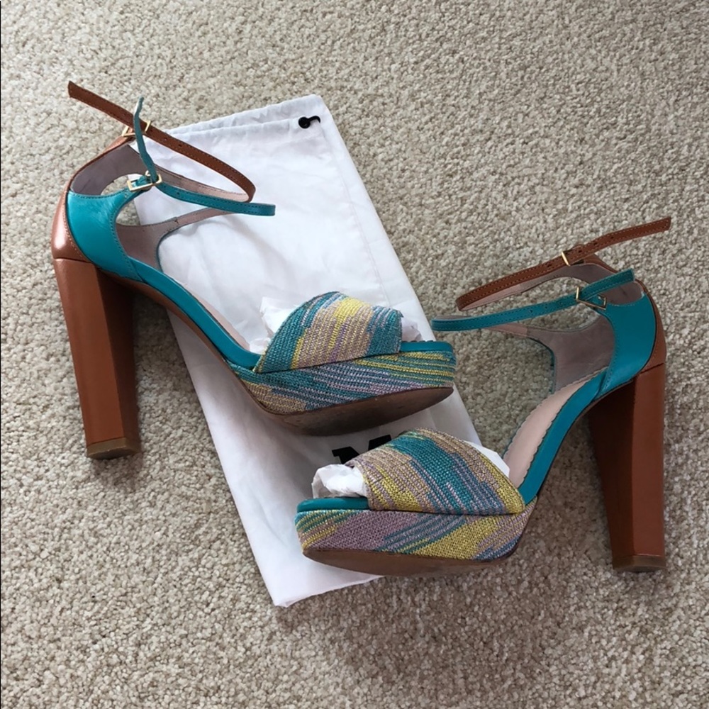 Missoni crochet metallic knit and leather sandals - Picture 4 of 6